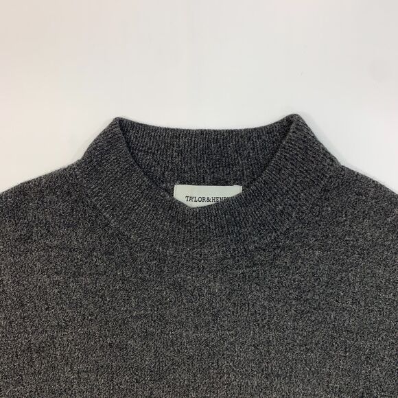 Vintage Taylor & Henry Sweater Mens XL Extra Large Charcoal Soft Acrylic Mock - Picture 4 of 10